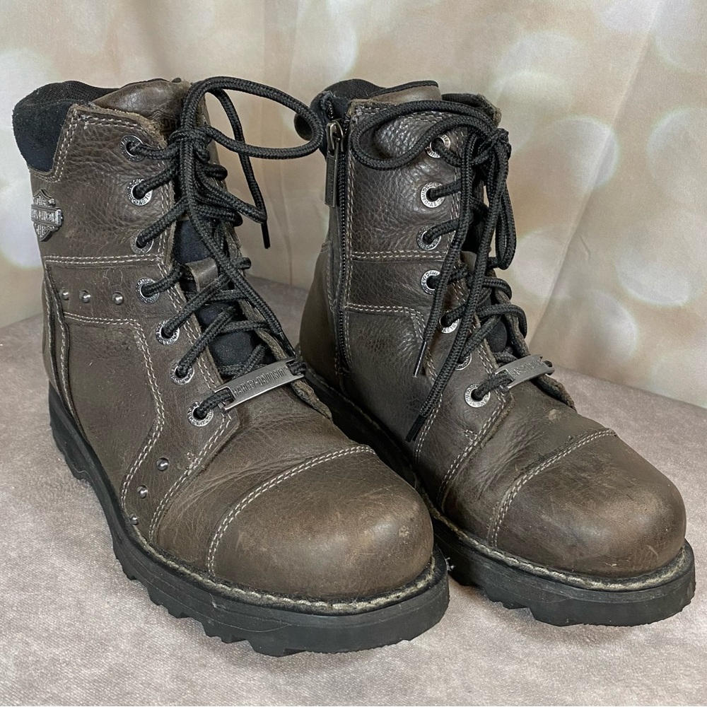Women’s Harley Davidson Brown Leather Riding Boots